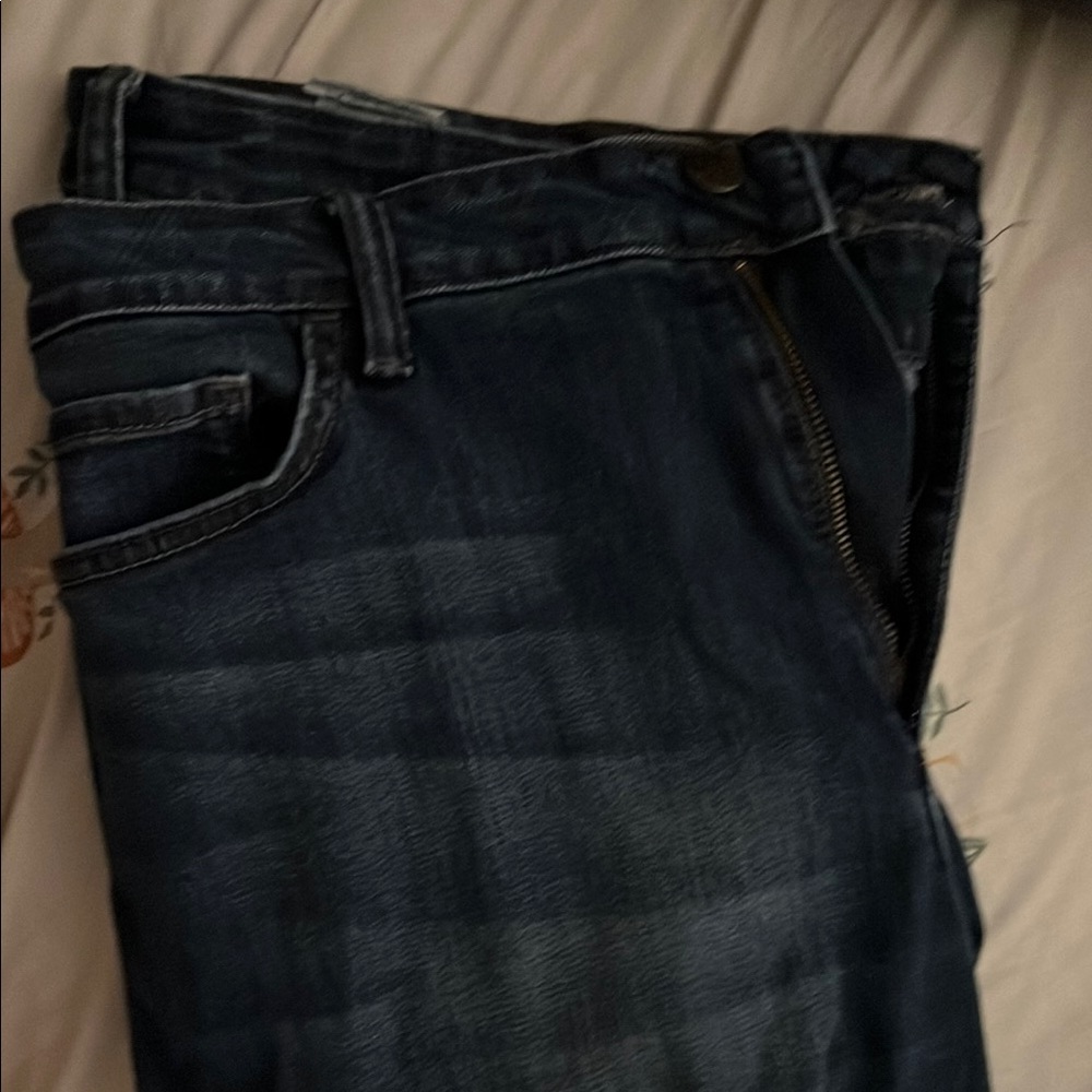 Lee Blue Straight Leg Jeans with Subtle Fading